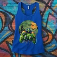 Halloween Skeleton Zombie Gaming Controller Mummy Gift Women's Tank Top thumb 3