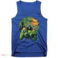 Halloween Skeleton Zombie Gaming Controller Mummy Gift Tank Top thumb 0
