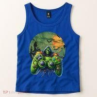 Halloween Skeleton Zombie Gaming Controller Mummy Gift Tank Top thumb 2