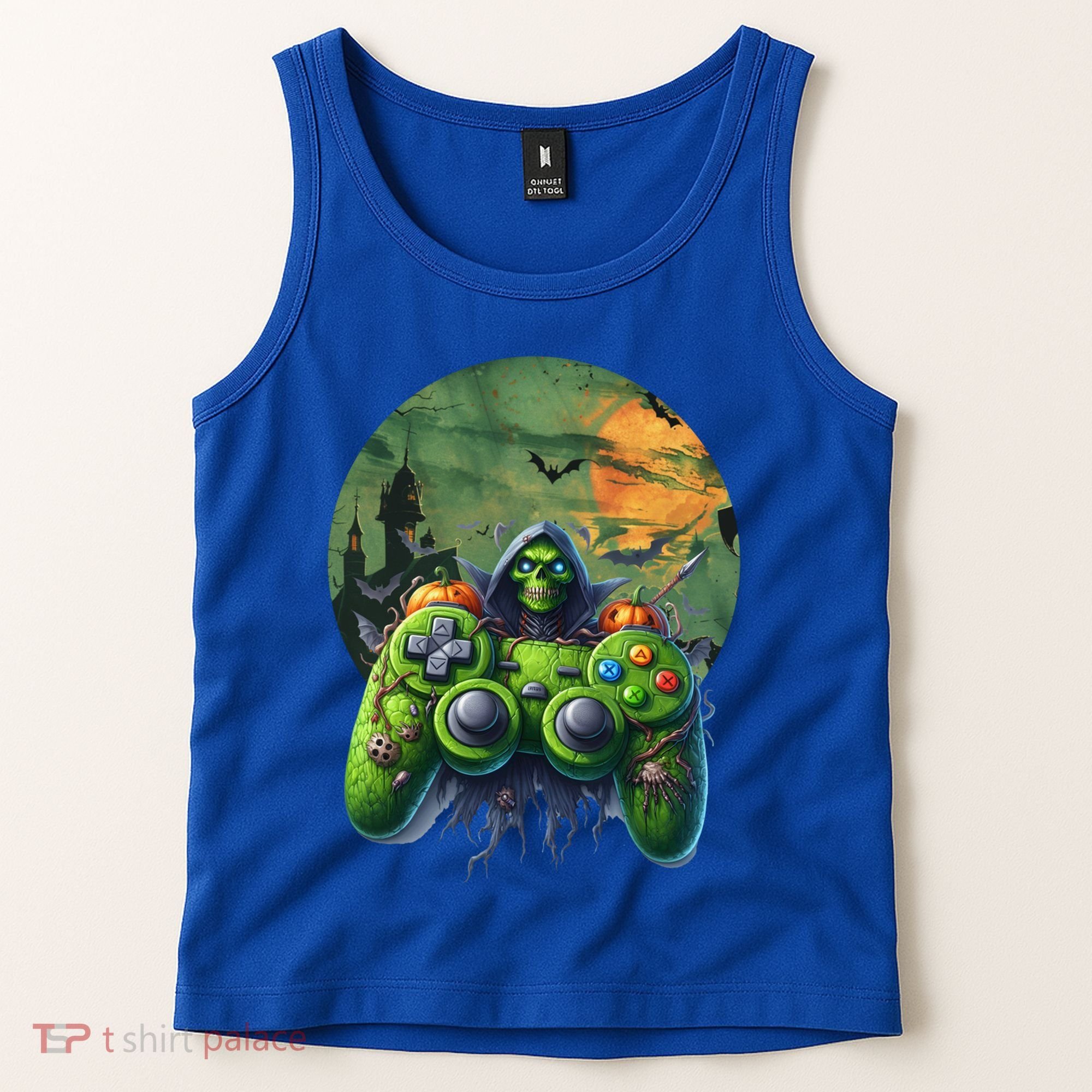 Halloween Skeleton Zombie Gaming Controller Mummy Gift Tank Top