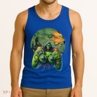 Halloween Skeleton Zombie Gaming Controller Mummy Gift Tank Top thumb 3
