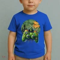 Halloween Skeleton Zombie Gaming Controller Mummy Gift Toddler T-Shirt thumb 2