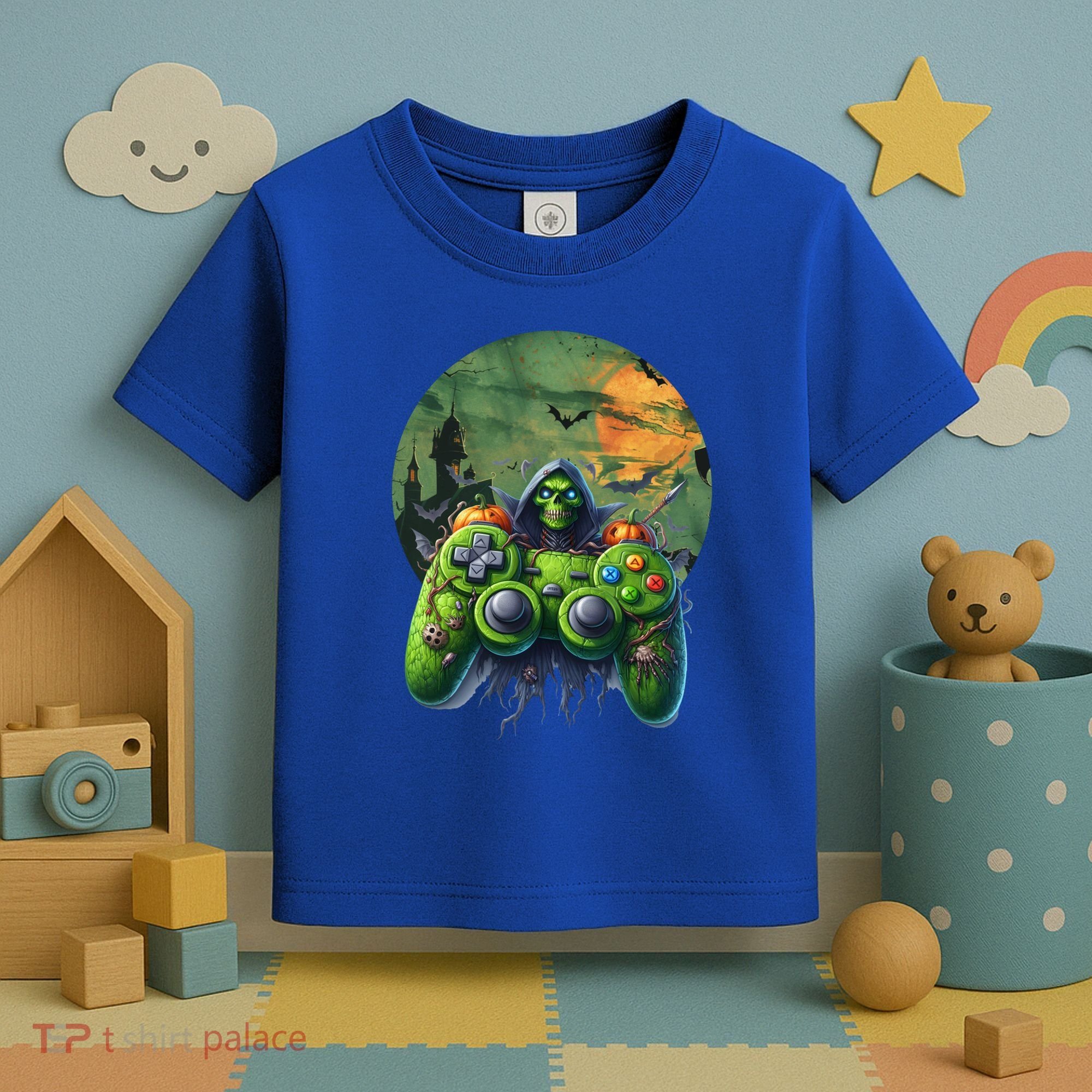 Halloween Skeleton Zombie Gaming Controller Mummy Gift Toddler T-Shirt