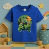 Halloween Skeleton Zombie Gaming Controller Mummy Gift Toddler T-Shirt thumb 3