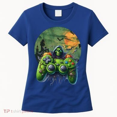 Halloween Skeleton Zombie Gaming Controller Mummy Gift Women's T-Shirt