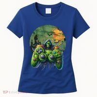 Halloween Skeleton Zombie Gaming Controller Mummy Gift Women's T-Shirt thumb 0