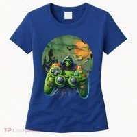 Halloween Skeleton Zombie Gaming Controller Mummy Gift Women's T-Shirt thumb 0