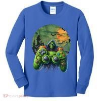 Halloween Skeleton Zombie Gaming Controller Mummy Gift Kids Long Sleeve Shirt thumb 0