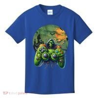 Halloween Skeleton Zombie Gaming Controller Mummy Gift Kids T-Shirt thumb 0