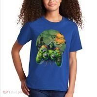 Halloween Skeleton Zombie Gaming Controller Mummy Gift Kids T-Shirt thumb 2