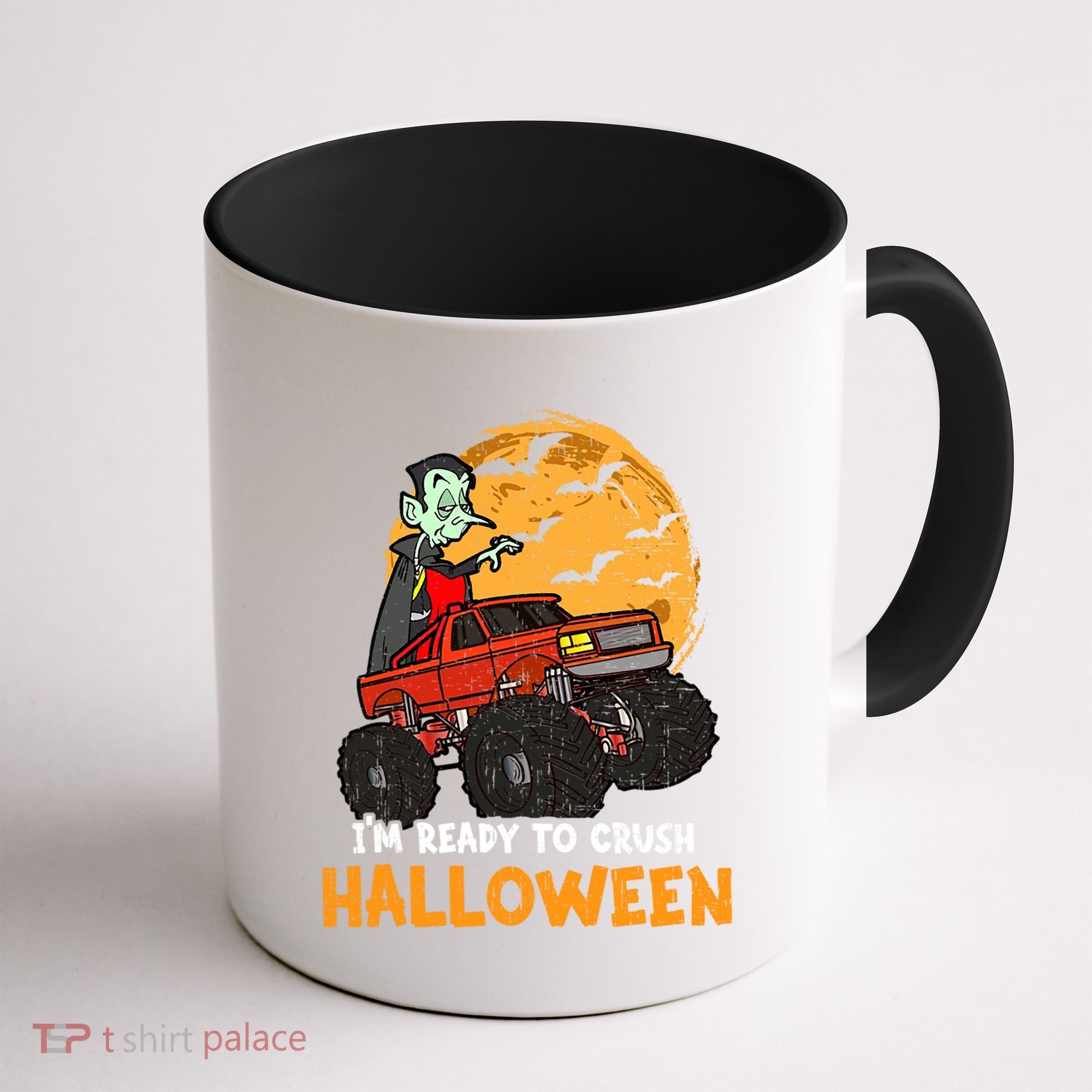 Halloween Skeleton Zombie Riding Monster Truck Vampire Gift Coffee Mug