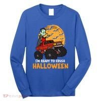 Halloween Skeleton Zombie Riding Monster Truck Vampire Gift Long Sleeve Shirt thumb 0