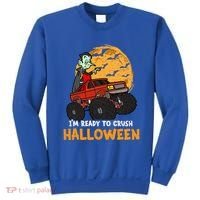 Halloween Skeleton Zombie Riding Monster Truck Vampire Gift Sweatshirt thumb 0