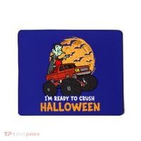 Halloween Skeleton Zombie Riding Monster Truck Vampire Gift Mousepad thumb 0