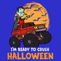Halloween Skeleton Zombie Riding Monster Truck Vampire Gift Mousepad thumb 1