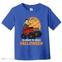 Halloween Skeleton Zombie Riding Monster Truck Vampire Gift Toddler T-Shirt thumb 0