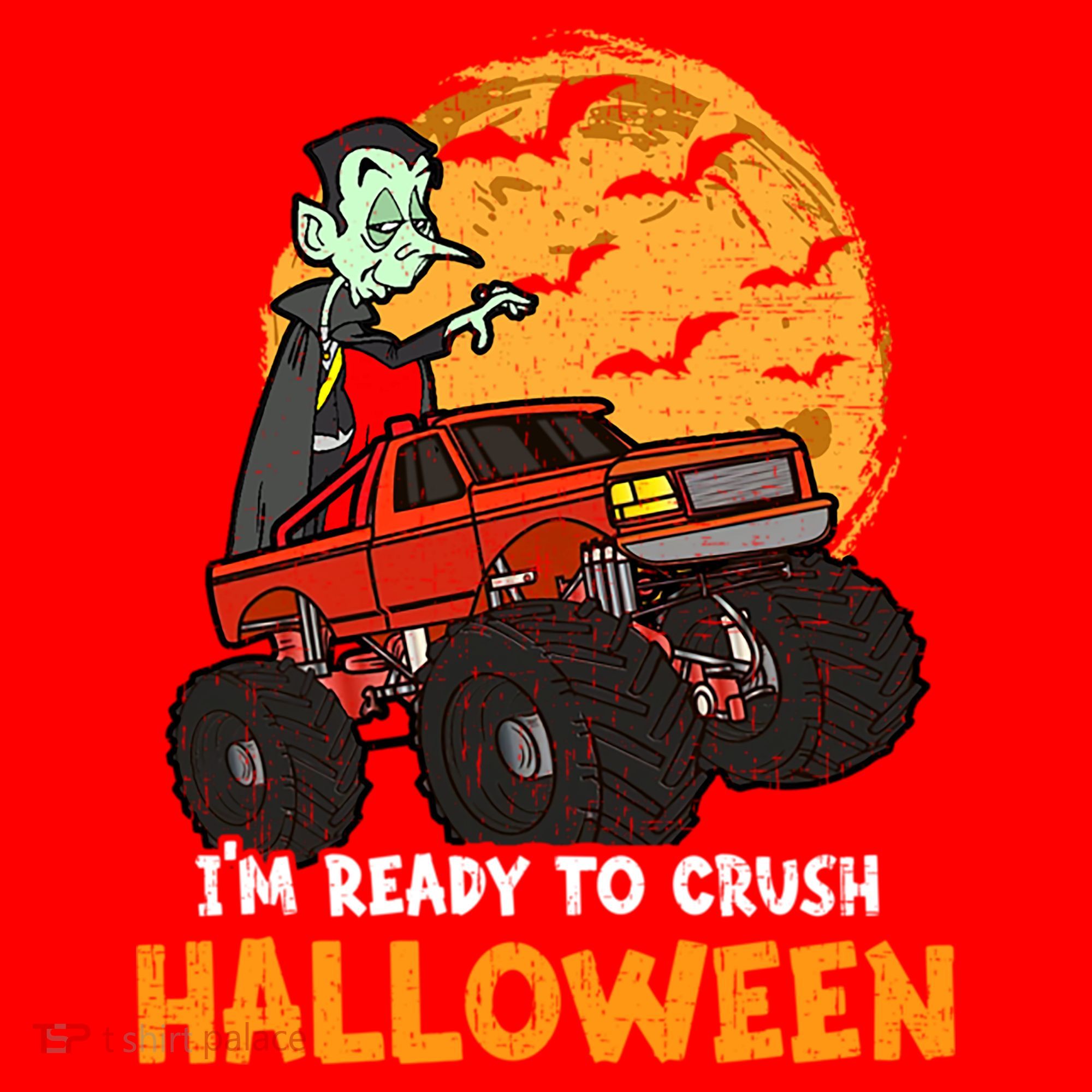 Halloween Skeleton Zombie Riding Monster Truck Vampire Gift Santa Hat
