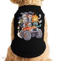 Halloween Skeleton Zombie Monster Truck Vampire Boys Doggie Tank thumb 0