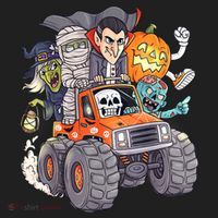 Halloween Skeleton Zombie Monster Truck Vampire Boys Beanie thumb 2