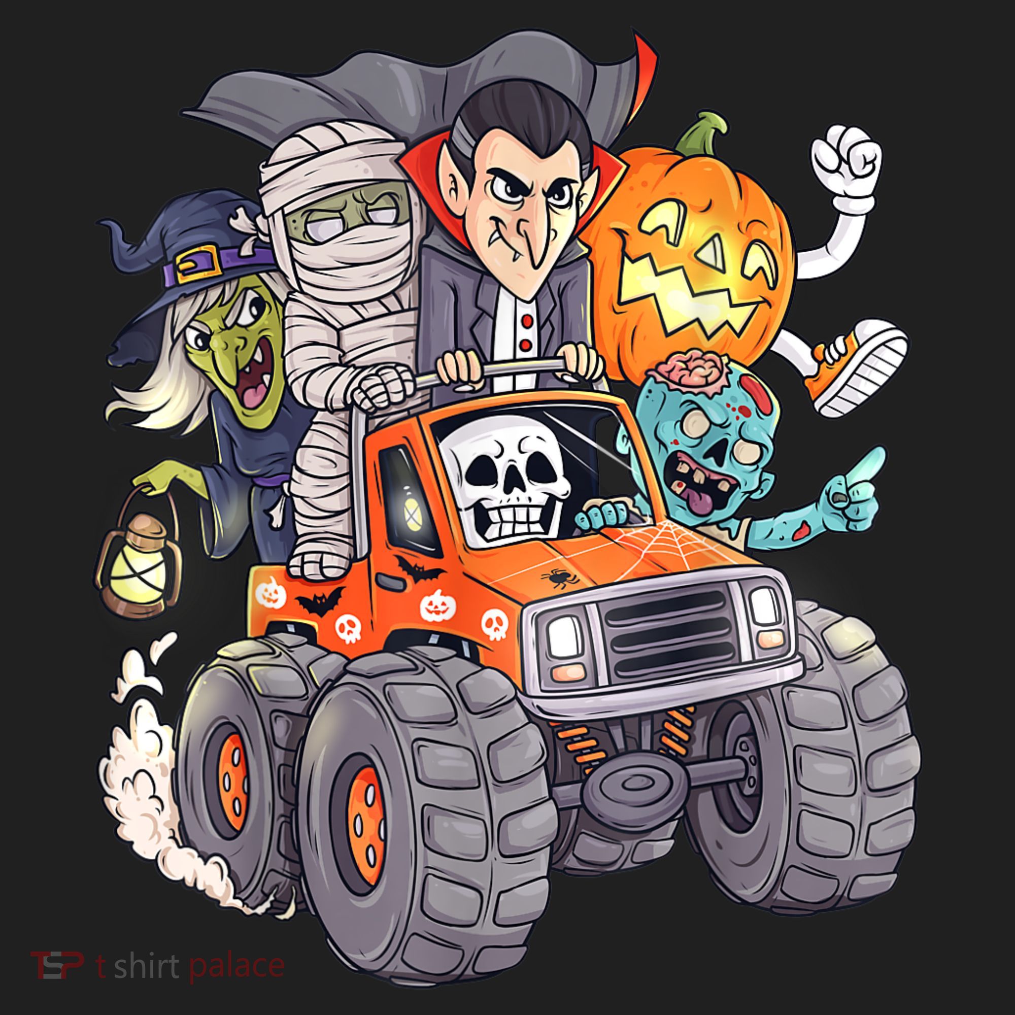 Halloween Skeleton Zombie Monster Truck Vampire Boys Beanie