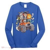 Halloween Skeleton Zombie Monster Truck Vampire Boys Long Sleeve Shirt thumb 0
