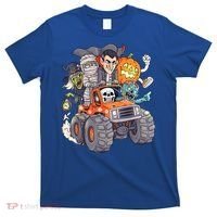 Halloween Skeleton Zombie Monster Truck Vampire Boys T-Shirt thumb 0