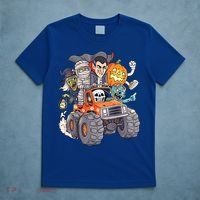 Halloween Skeleton Zombie Monster Truck Vampire Boys T-Shirt thumb 5