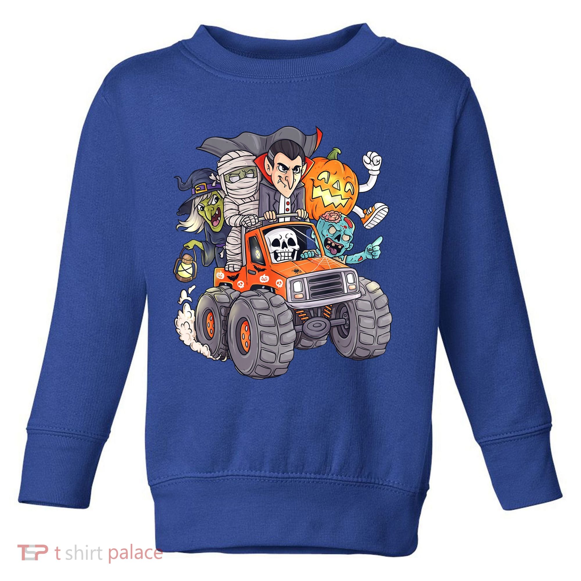 Halloween Skeleton Zombie Monster Truck Vampire Boys Toddler Sweatshirt