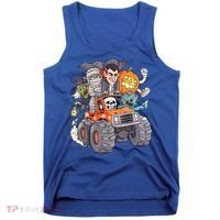 Halloween Skeleton Zombie Monster Truck Vampire Boys Tank Top thumb 0