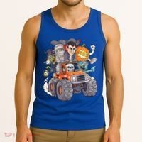 Halloween Skeleton Zombie Monster Truck Vampire Boys Tank Top thumb 3