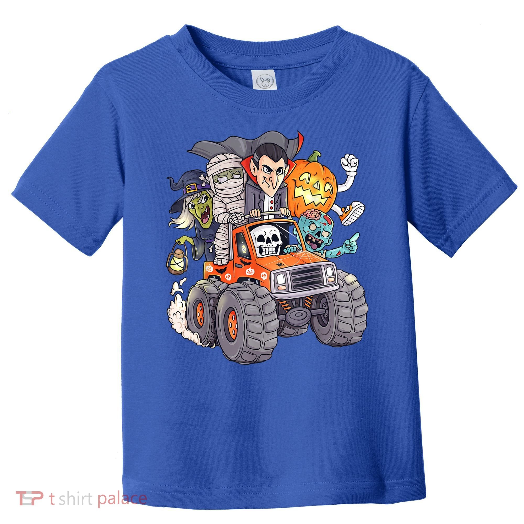 Halloween Skeleton Zombie Monster Truck Vampire Boys Toddler T-Shirt