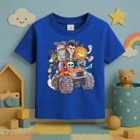 Halloween Skeleton Zombie Monster Truck Vampire Boys Toddler T-Shirt thumb 3