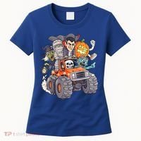 Halloween Skeleton Zombie Monster Truck Vampire Boys Women's T-Shirt thumb 0