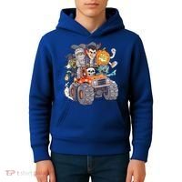 Halloween Skeleton Zombie Monster Truck Vampire Boys Kids Hoodie thumb 4