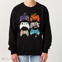 Halloween Skeleton Zombie Gaming Controllers Mummy Women's Sweatshirt thumb 0