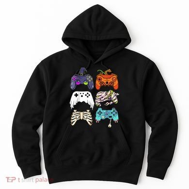 Halloween Skeleton Zombie Gaming Controllers Mummy Hoodie