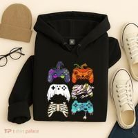 Halloween Skeleton Zombie Gaming Controllers Mummy Hoodie thumb 4