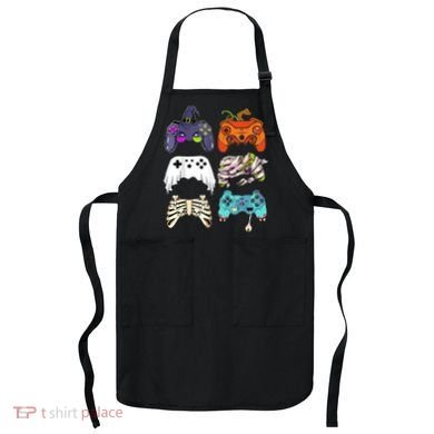 Halloween Skeleton Zombie Gaming Controllers Mummy Apron