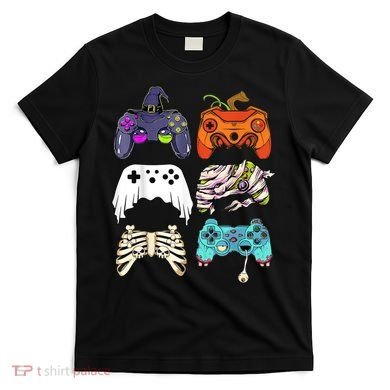 Halloween Skeleton Zombie Gaming Controllers Mummy T-Shirt