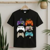 Halloween Skeleton Zombie Gaming Controllers Mummy T-Shirt thumb 2
