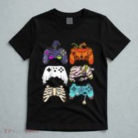 Halloween Skeleton Zombie Gaming Controllers Mummy T-Shirt thumb 5