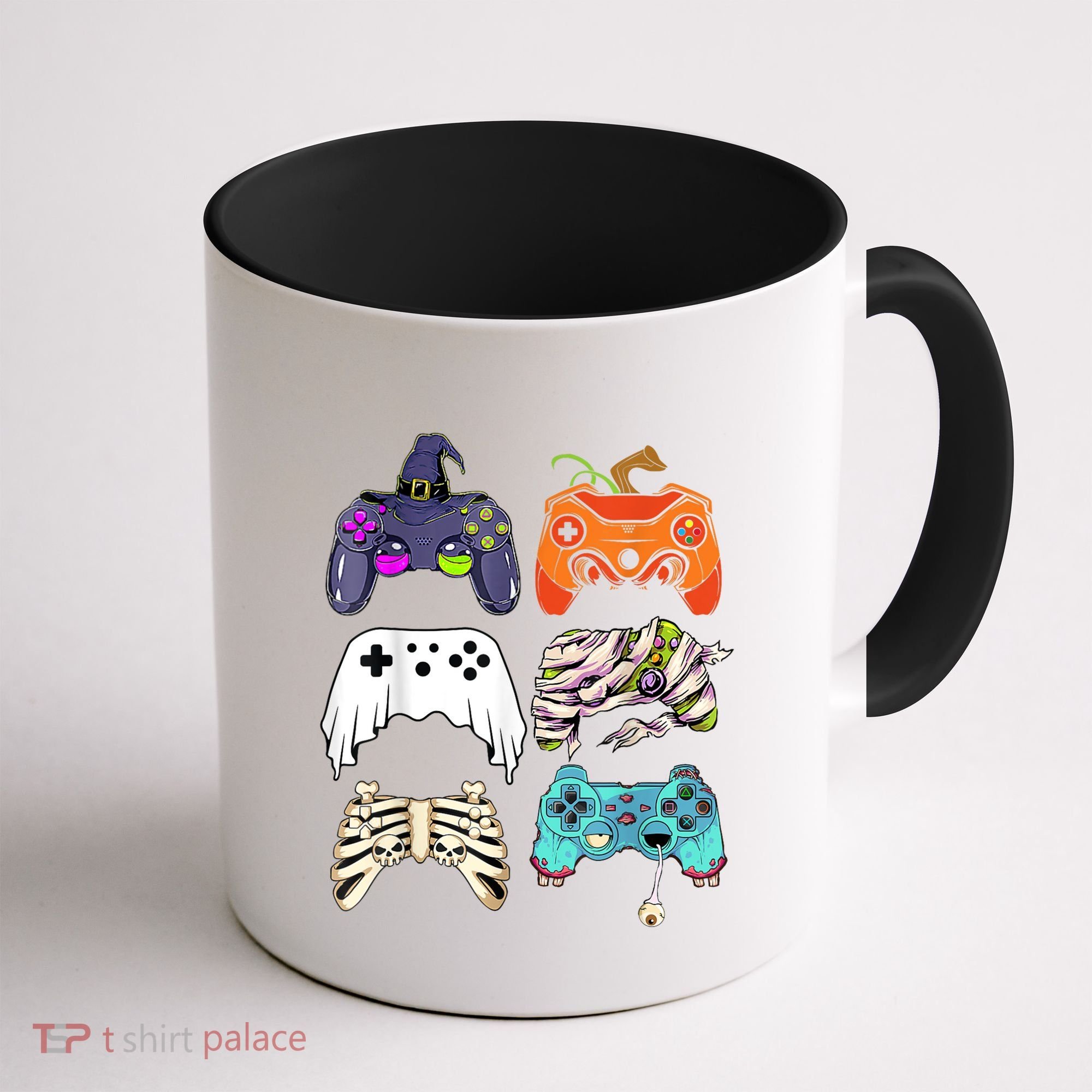 Halloween Skeleton Zombie Gaming Controllers Mummy Coffee Mug