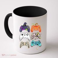 Halloween Skeleton Zombie Gaming Controllers Mummy Coffee Mug thumb 0
