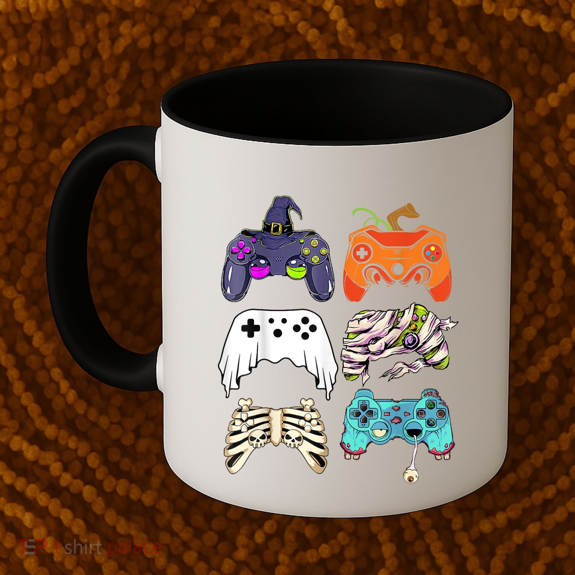 Halloween Skeleton Zombie Gaming Controllers Mummy Coffee Mug