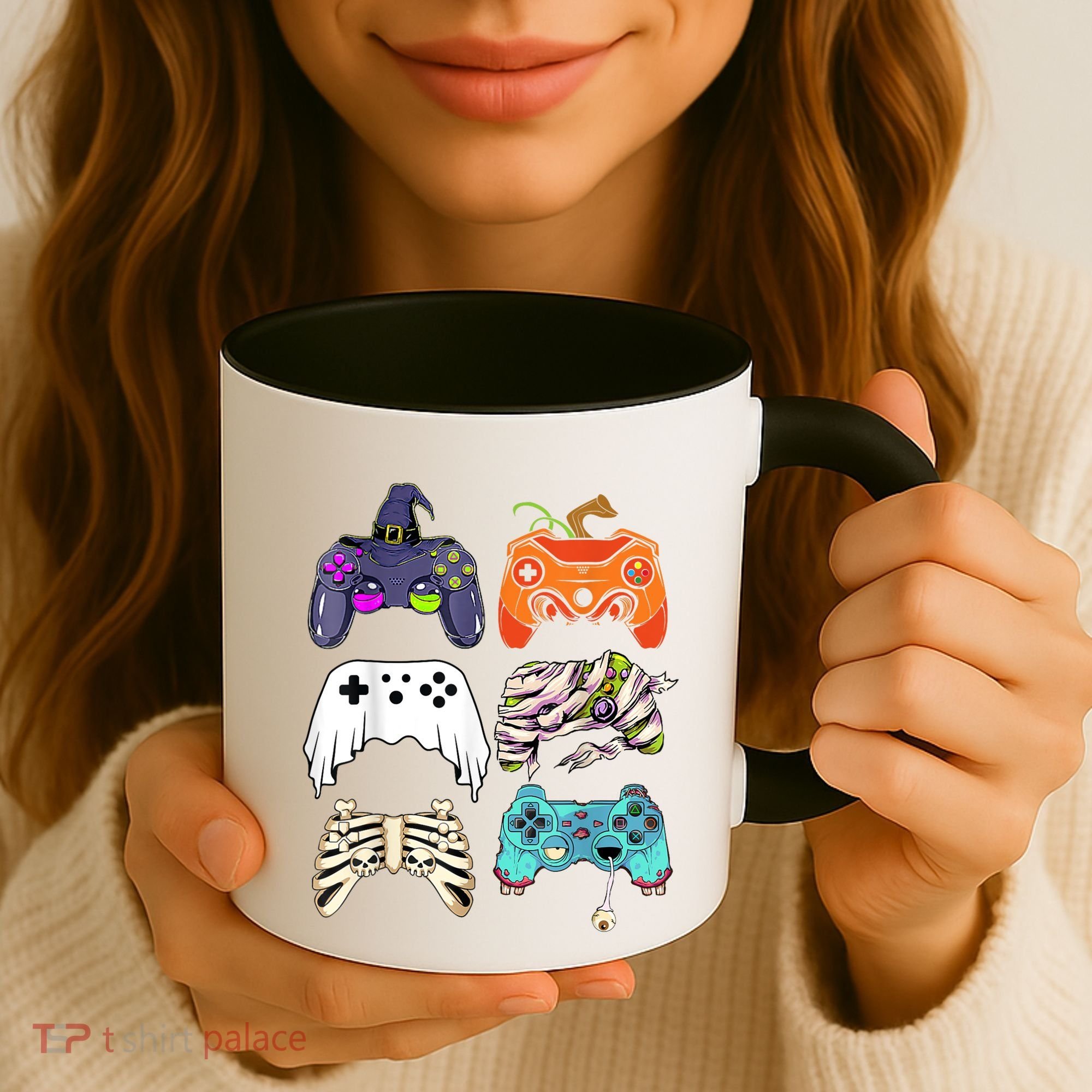 Halloween Skeleton Zombie Gaming Controllers Mummy Coffee Mug