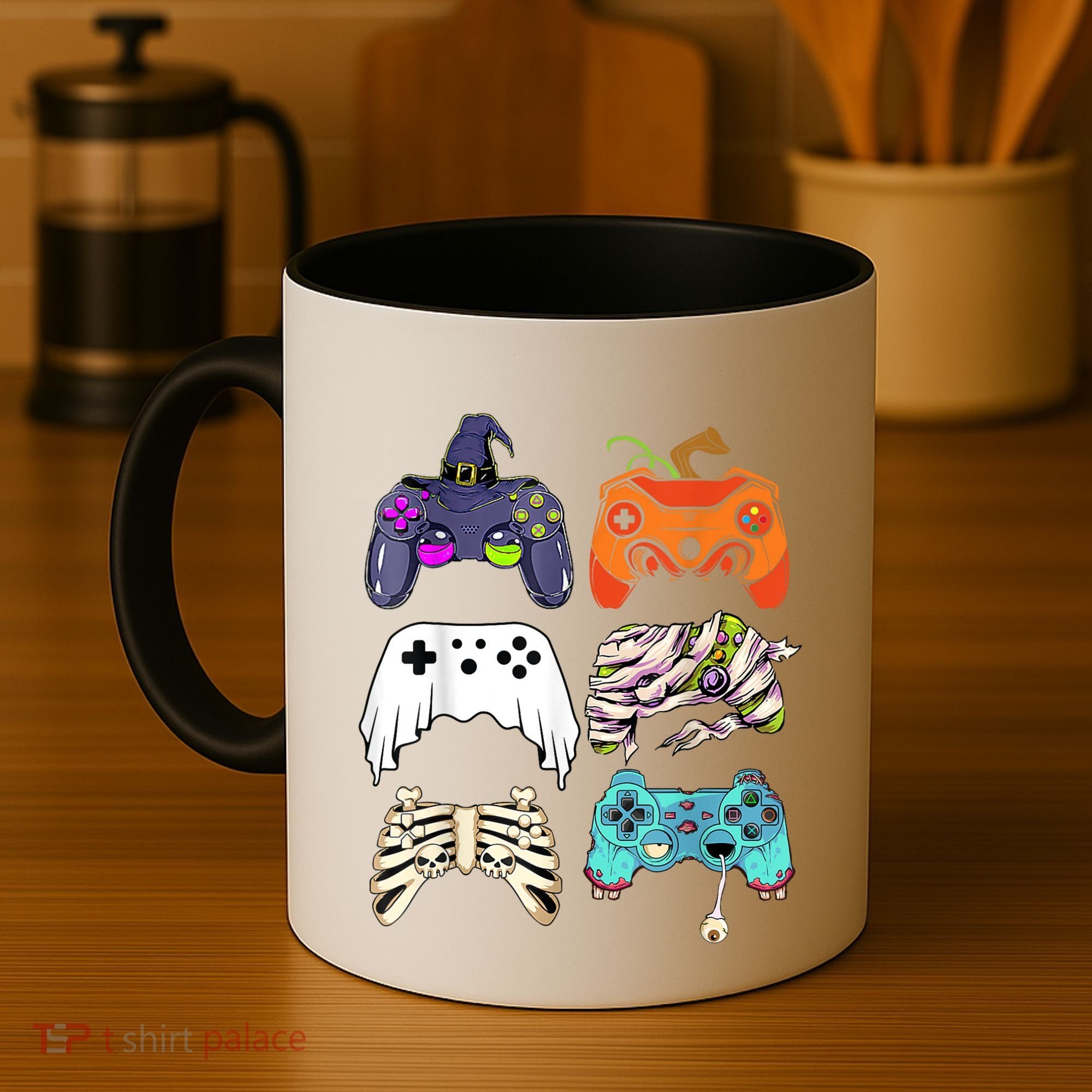 Halloween Skeleton Zombie Gaming Controllers Mummy Coffee Mug