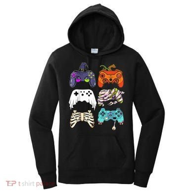 Halloween Skeleton Zombie Gaming Controllers Mummy Women's Hoodie