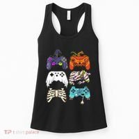 Halloween Skeleton Zombie Gaming Controllers Mummy Women's Tank Top thumb 0