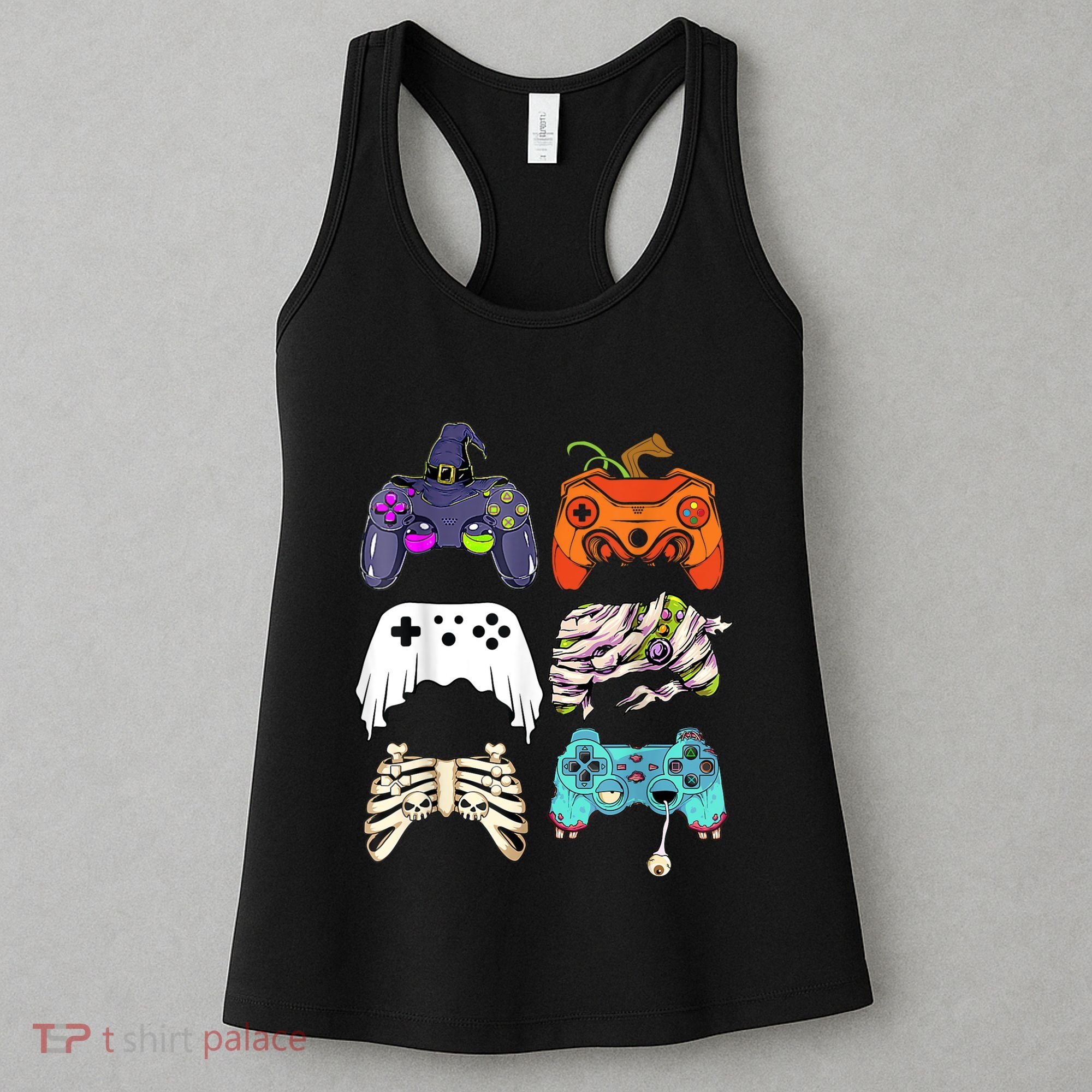 Halloween Skeleton Zombie Gaming Controllers Mummy Women's Tank Top