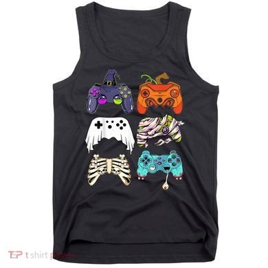 Halloween Skeleton Zombie Gaming Controllers Mummy Tank Top